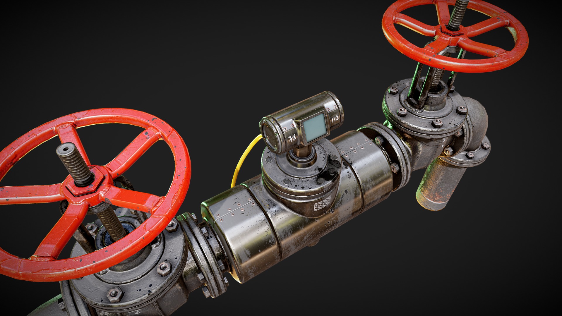 3D model Pipeline - This is a 3D model of the Pipeline. The 3D model is about a close-up of a fire hydrant.