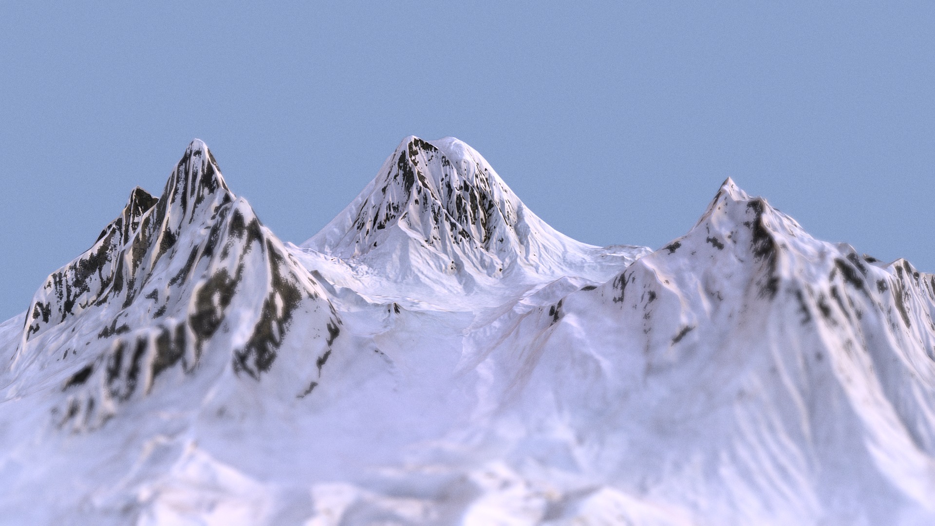 3D model Snow valley - This is a 3D model of the Snow valley. The 3D model is about a mountain covered in snow.