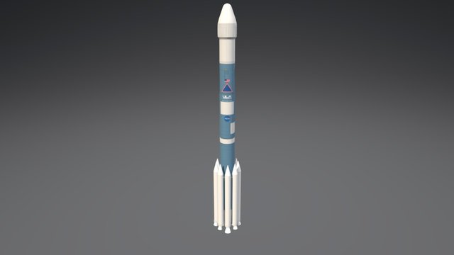 United Launch Alliance Delta II 7920 Rocket 3D Model