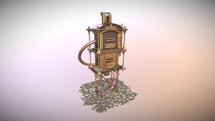 Steampunk mailbox 3D Model