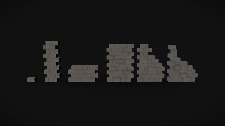Castle Walls 3D Model
