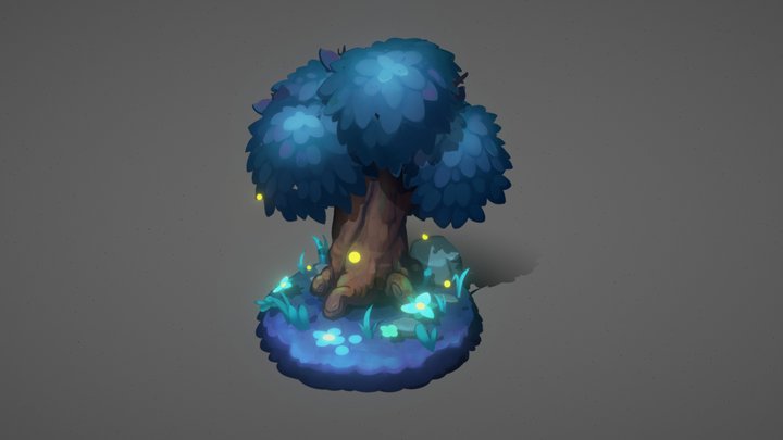 2.5D Tree 3D Model