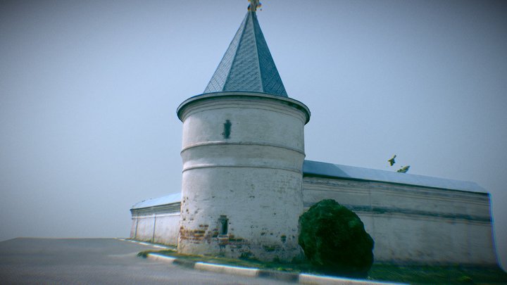 Luzhetsky Monastery Tower 3D Model