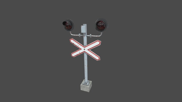 Old Railway semaphore 3D Model
