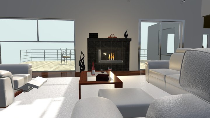 Beach House 3D Model