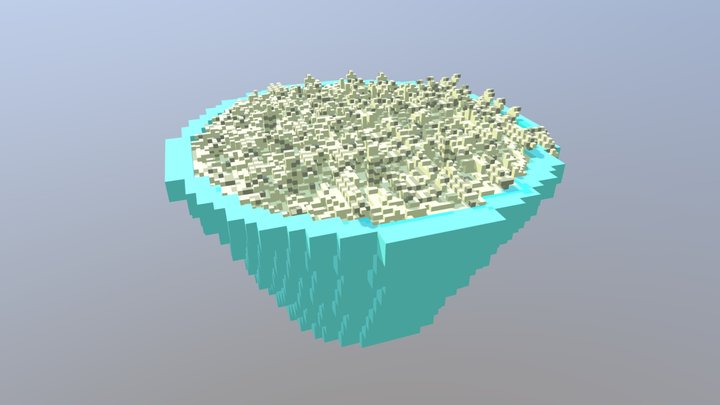 Worm Cake 3D Voxel Art 3D Model