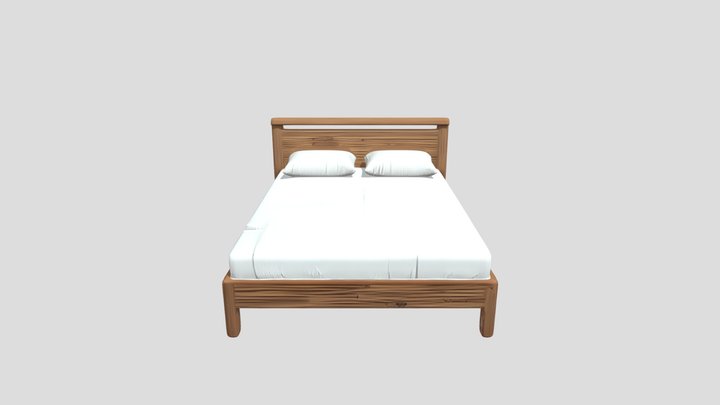 Simple Bed 3D Model | Low Poly Furniture Bed – Modèle 3D gratuit STL