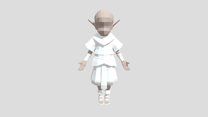 Elf Low Poly 3D Model
