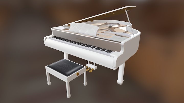 Piano Model (Music Room) 3D Model