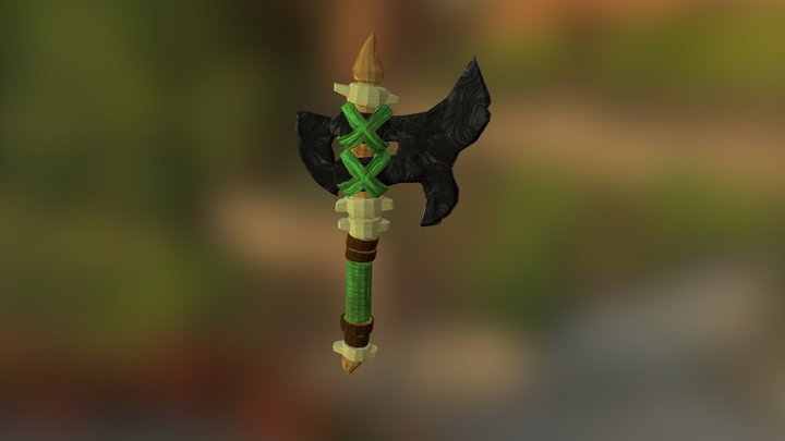 Huix Obsidian Axe 3D Model