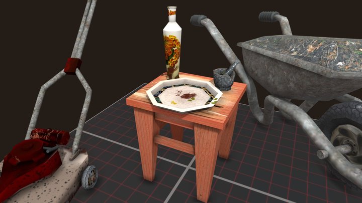 DAE 5 Finished props - Grandma's House 3D Model