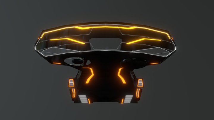 TRON Commander-ship 3D Model