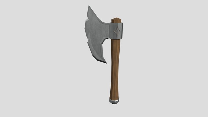Stylized Medieval Battle Axe – Free 3D Model STL