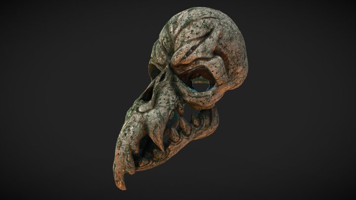 Crow Monster Skull 3D Model