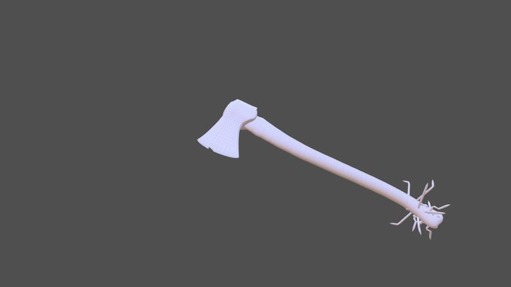 Axe In the Making, Nails 3D Model