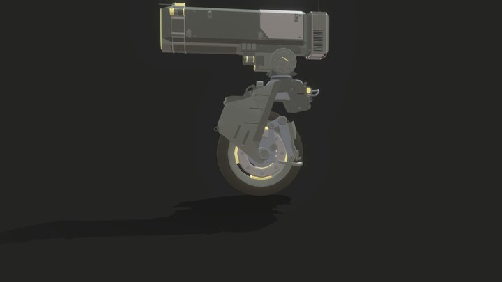 Monowheel_Rocket_Launcher 3D Model