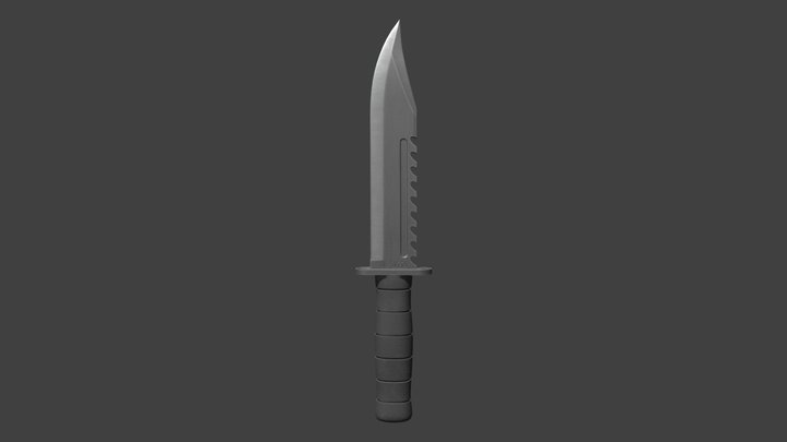 Tactical_ Knife 3D Model