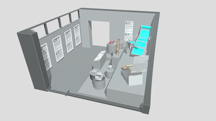Hauptraum geplant 3D Model