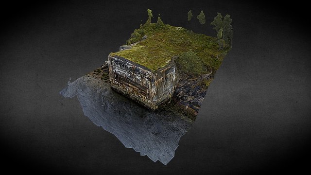 Flakgeschützstellung eines Bunkers 3D Model