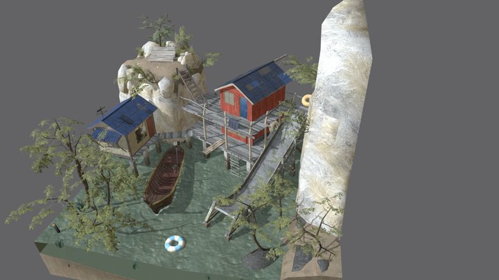 DAE Diiorama -  By the ocean 3D Model