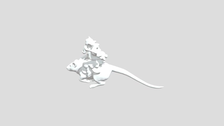 Ganesha and Krauncha, petrified into stone – Kostenloses 3D-Modell STL
