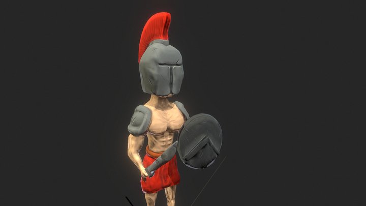 Spartan RPG Warrior 3D Model