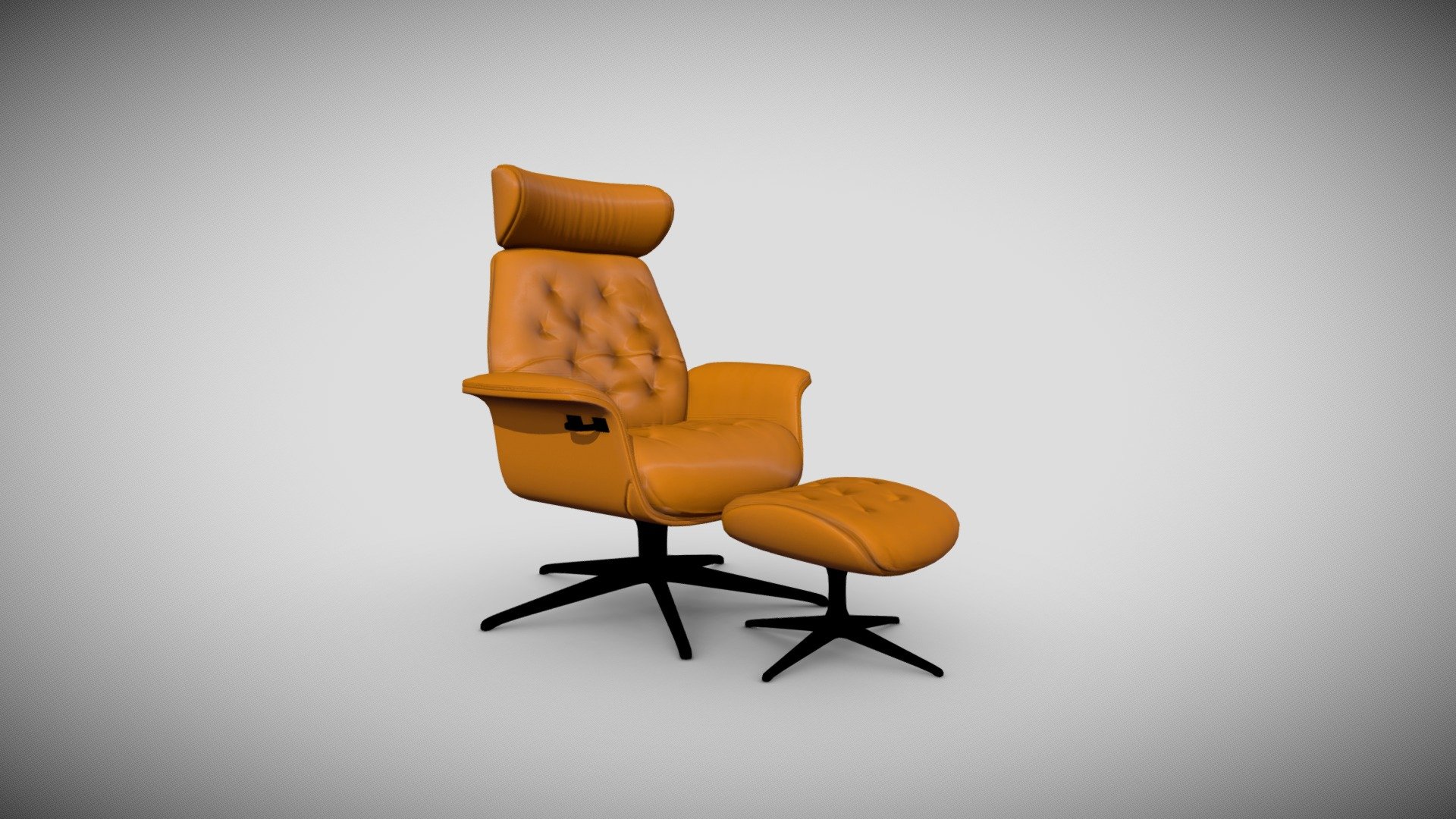Armchair with Footrest Buy Royalty Free 3D model by vvivek15 [3a04f3a] Sketchfab Store
