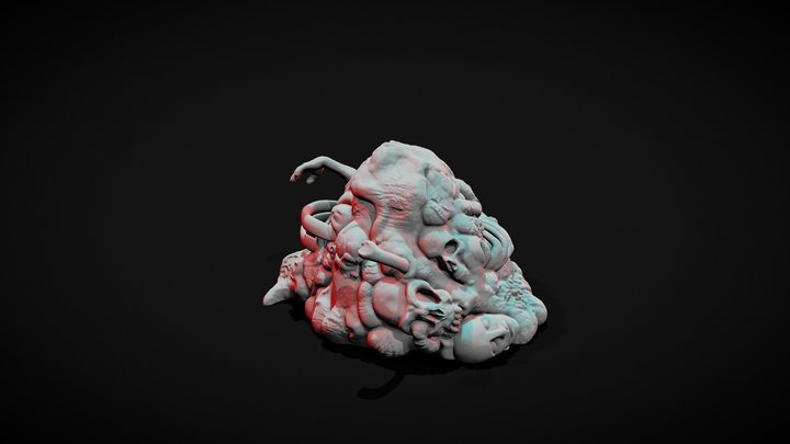 Flesh Blob 3D Terrain Kingdom Death 3D Model