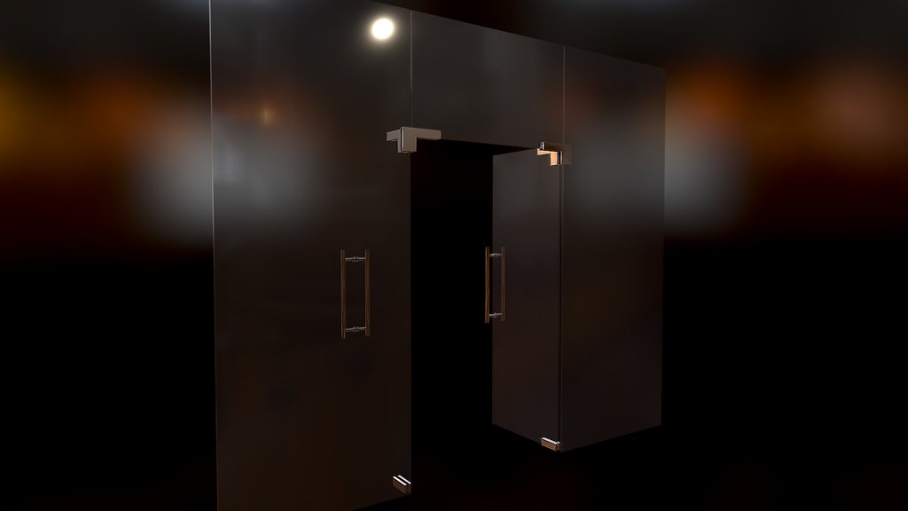 Puerta Vidrio Con Anclajes