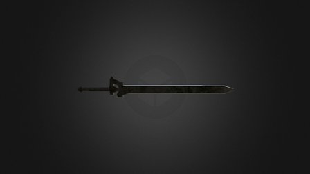 Sword Kirito Damaged in time 3D Model