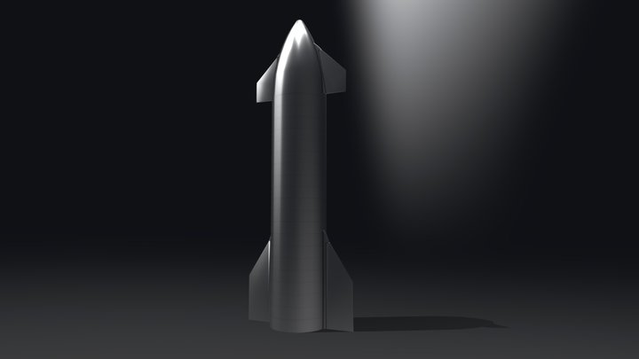 SpaceX Starship SN8 3D Model