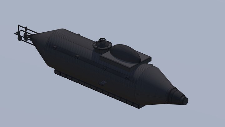 Flach Submarine 3D Model