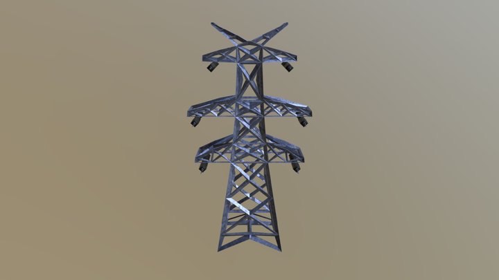 Fujian Jianshi Power transmission tower 3D Model