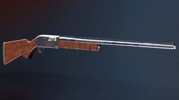Italian Hunting Shotgun 3D Model