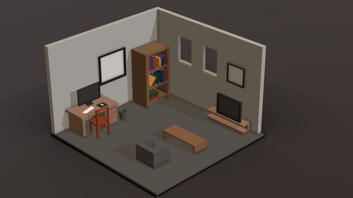 lowpoly_Room 3D Model