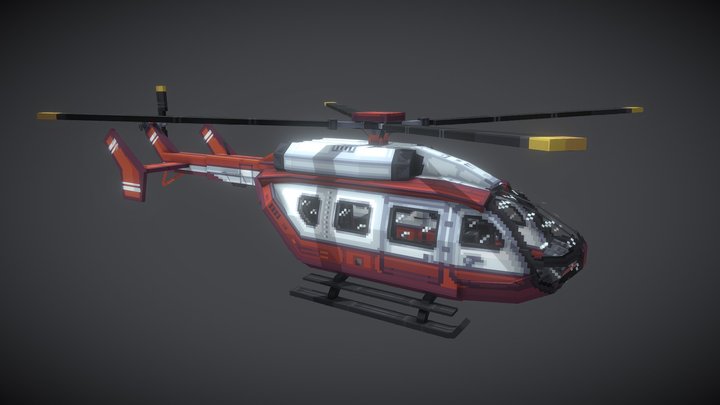 Minecraft Helicopter 3D Model