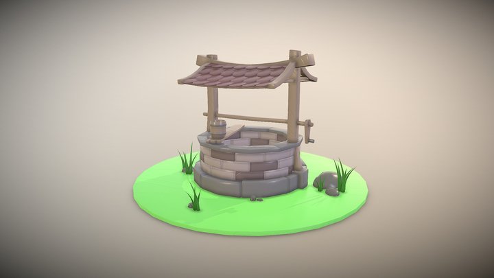 Low Poly Well 3D Model