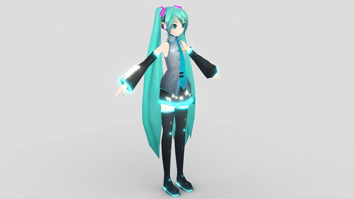 Miku PSP MMD (Físicas Mega Mix). – Modello 3D gratuito STL