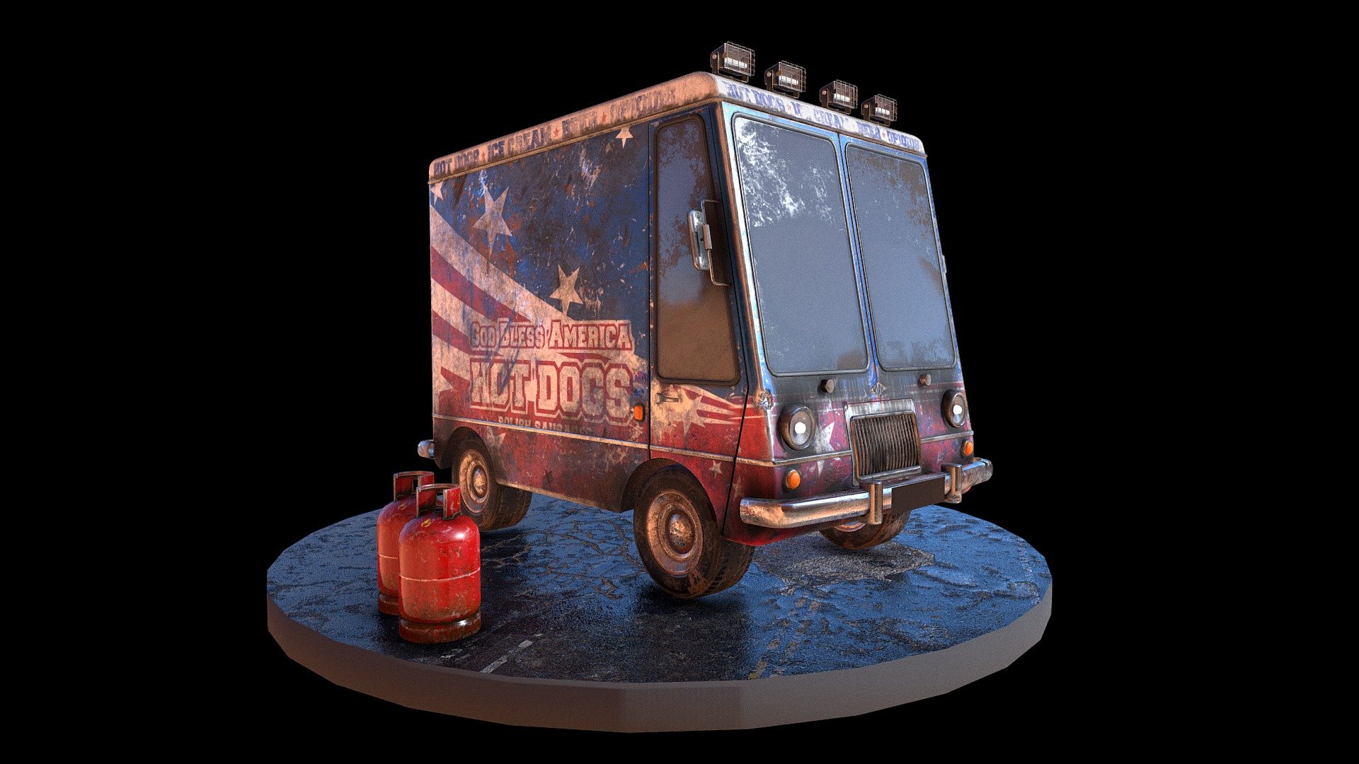 Hot Dog Van American Hot Dogs 3D model by Adam Jedrzejewski (Adam
