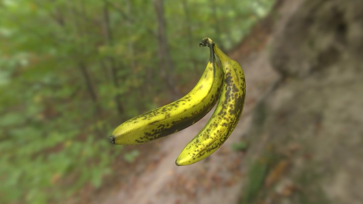 0001-03 Bananas (High Poly) 3D Model