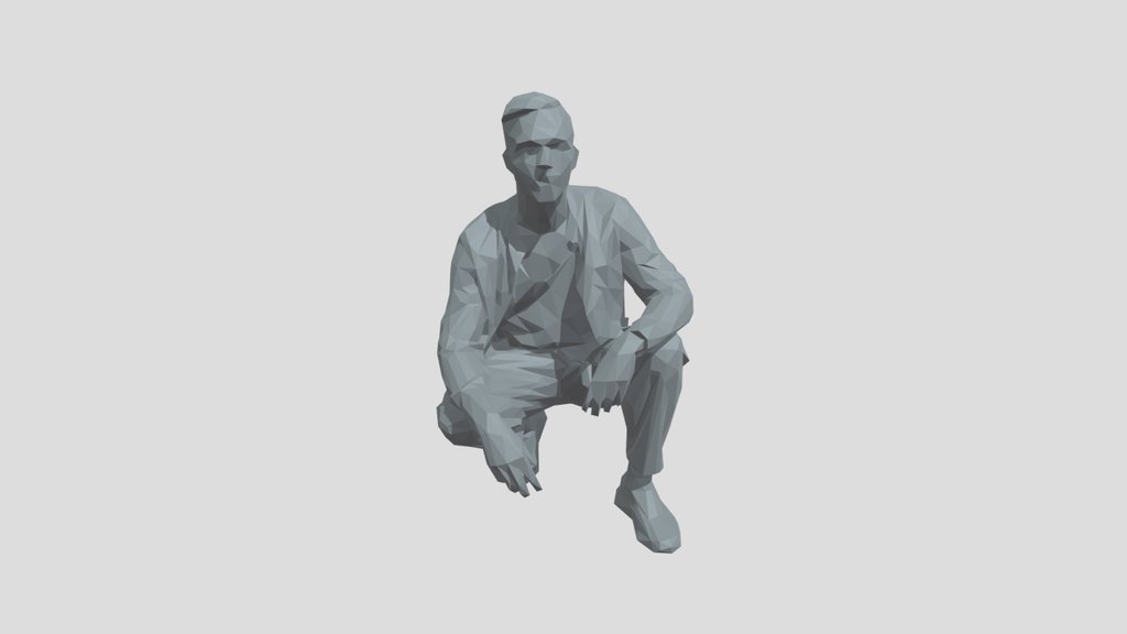 Lowpoly Squatting Guy