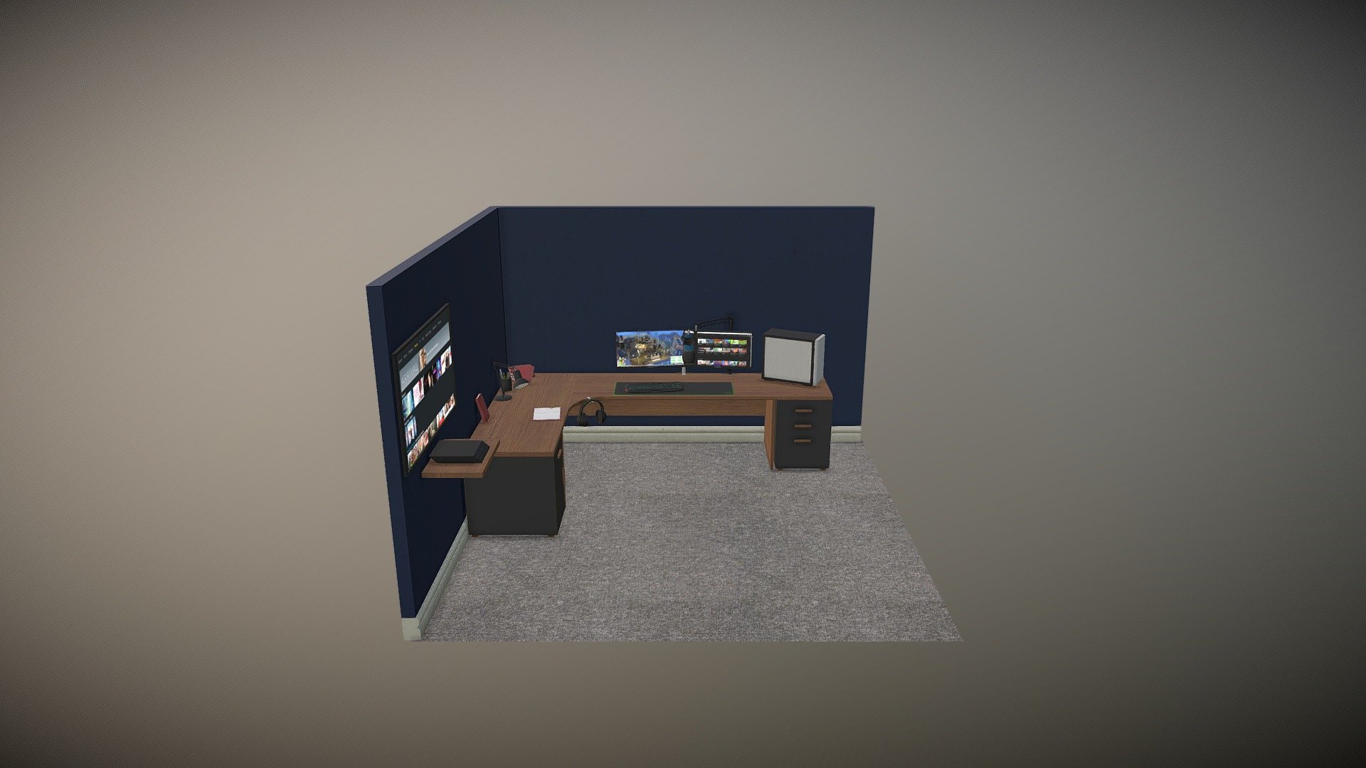 Group Diorama Gaming Setup