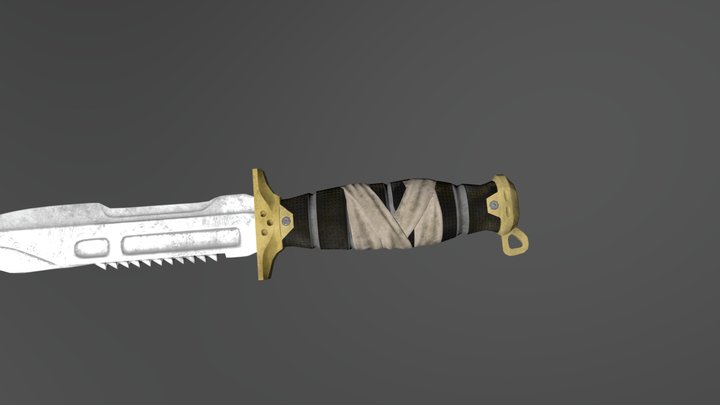 Knife Soldier 3D Model