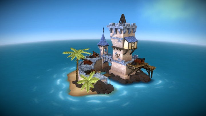 Black Rock Beacon - Battle of the Islands 3D Model