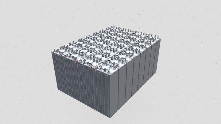 009 Batery Bank OPZS 3D Model