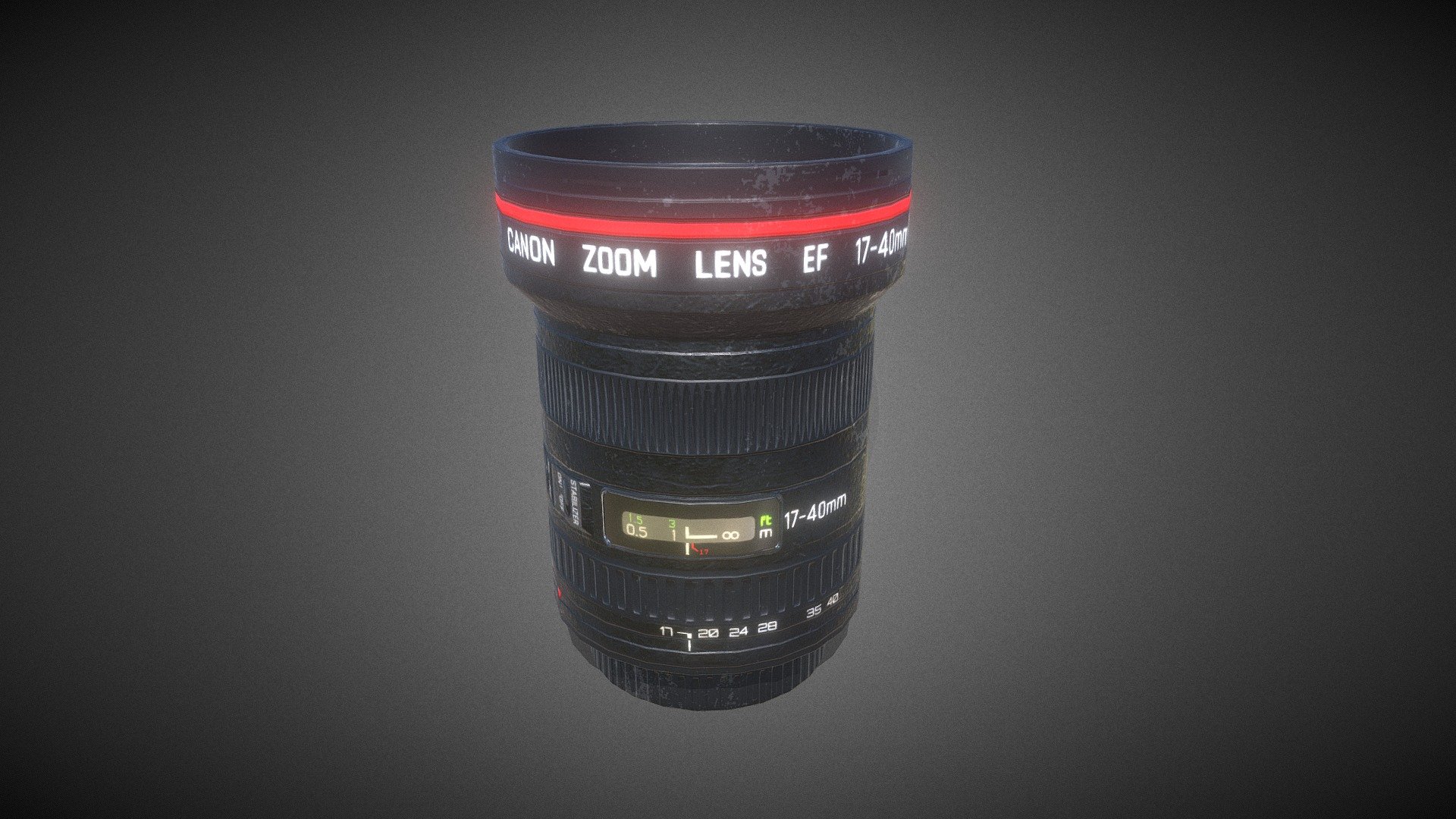 Canon EF Lens 17-40mm USM (High poly)