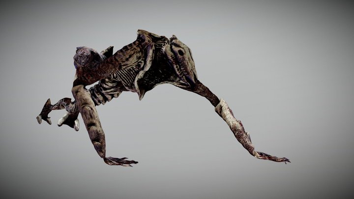 Crawling Boneman 3D Model