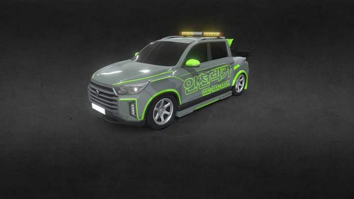 Ssangyong Rexton Sports UnderLift Tow Truck 3D Model