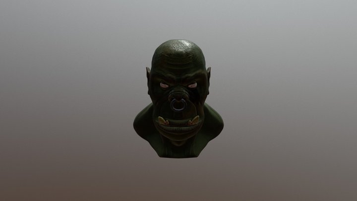 Orc Bust 3D Model