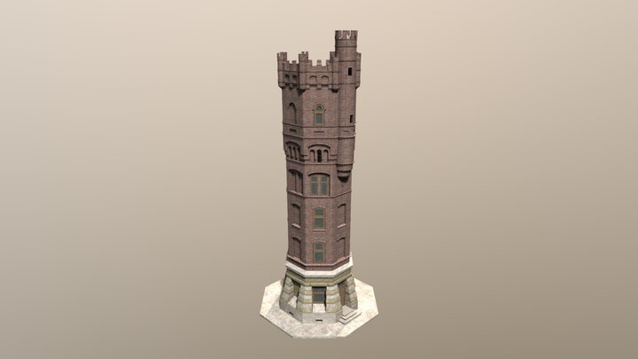 Water Tower in Lublin/Wieża ciśnień w Lublinie 3D Model